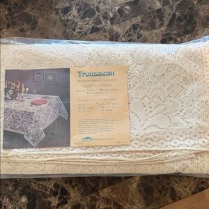 Modern Trousseau Cream Lace Tablecloth